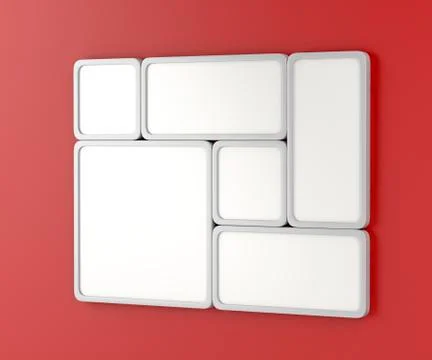 White blank led panels Ilustración de archivo
