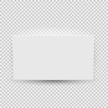 White blank model template top view with shadow isolated on transparent Stock Illustration
