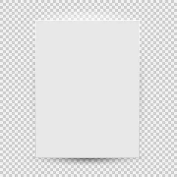 White blank model template top view with shadow isolated on transparent Stock Illustration