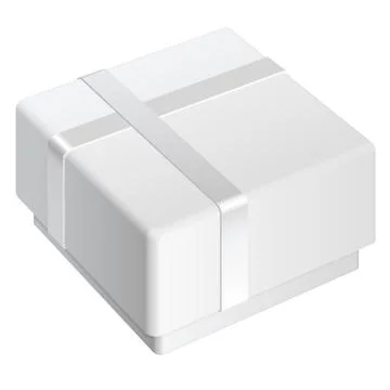 White blank Package Box. For gift 스톡 일러스트