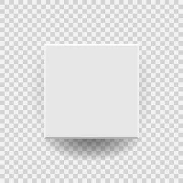 White blank package cardboard box vector icon in flat style. 3d box package i Illustrazione stock