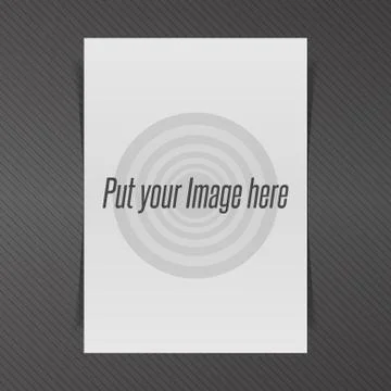 White blank Paper A4 sheet with Shadows Stock Illustration