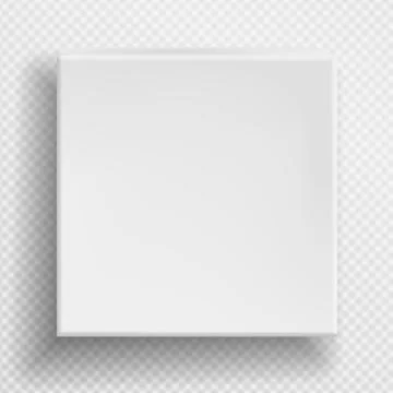 White blank paper box 3d top of view, mockup model is on squared background for Stock Illustration