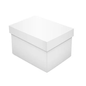 White blank paper box Stock Illustration