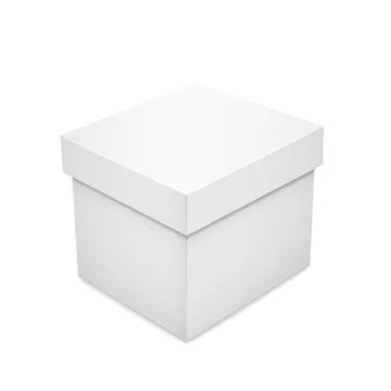 White blank paper box Stock Illustration