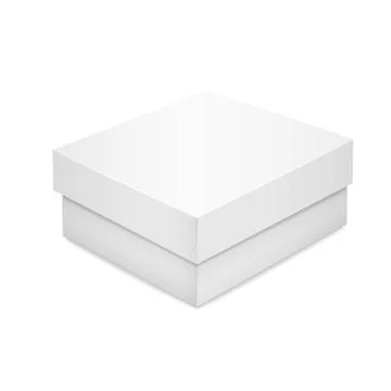 White blank paper box Stock Illustration