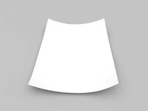 White blank paper on gray background. Stock Illustration