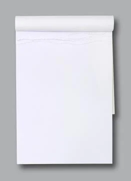 White blank paper tablet on grey background Stock Photos