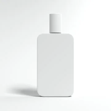 White blank parfume bottle. 3d rendering Illustrazione stock