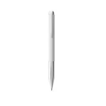 White blank pen with steel elements realistic vector illustration isolated. Stock Illustration