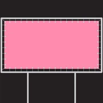 White blank press wall. Blank canvas banner. Backdrop mockup banner Stock Illustration