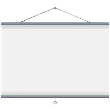 White blank projector screen Stock Illustration