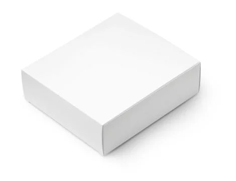 White blank rectangular box packaging mockup template Stock Photos