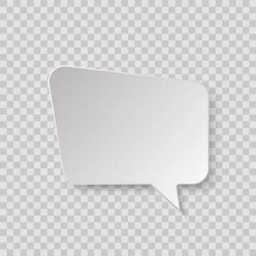 White blank retro speech bubble isolated on transparent background. Illustration Stockillustratie