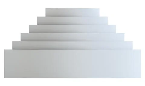 White Blank showcase as podium or ladder Stock Illustration