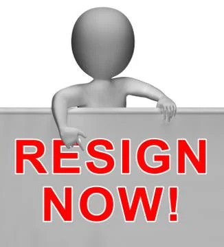 White Blank Sign With Copyspace And 3d Character Pointing Stock Illustration