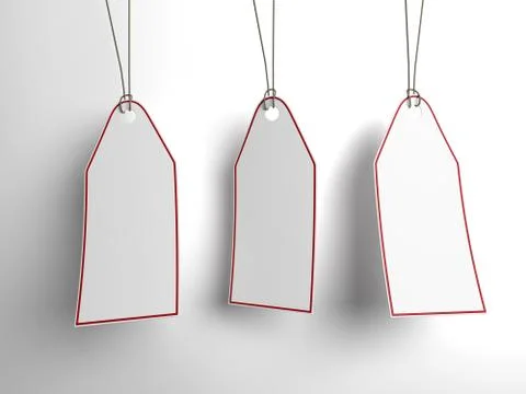 White Blank Tags Illustrazione stock