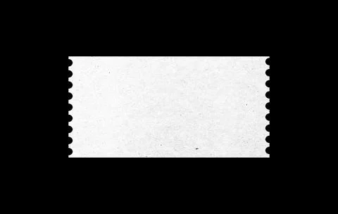 White blank ticket with paper pattern texture for mockup design. isolated ticket Stock Photos
