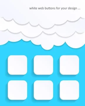 White blank web buttons イラスト素材