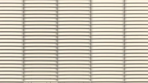White blinds array light and shadow cycle opening and closing animation Stock Footage 345291557