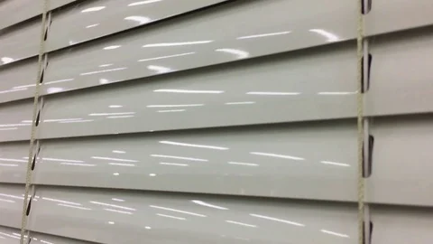 White blinds in the office close-up. Stock Footage 123602603