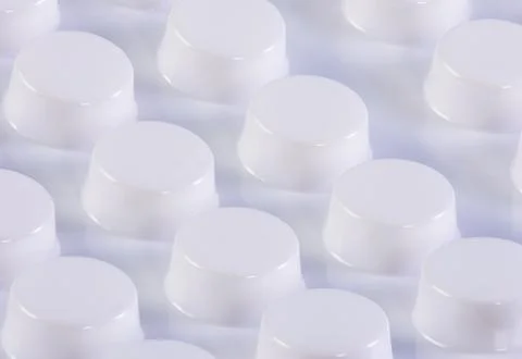 White blister pack with pills Stock Photos