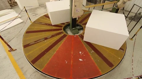 White blocks on industrial machine Stock Footage 77044905