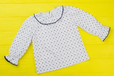 White blouse with sailor pattern Stock Photos