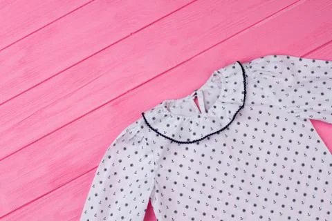 White blouse with sailor pattern Stock Photos