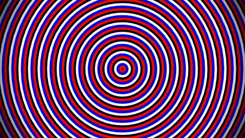 White, blue and red circles, created from the flag of Russia. Pattern animation Stock Footage 101864869
