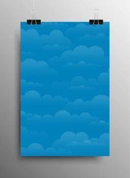 White Blue Background. Clouds Background Weather. Stock Illustration