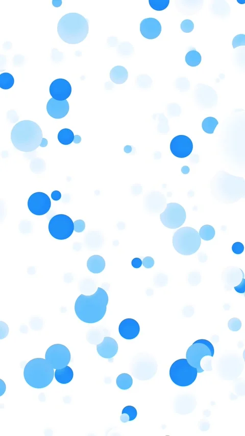 White blue bubble shapes loop motion on white vertical background Stock Footage 341899576