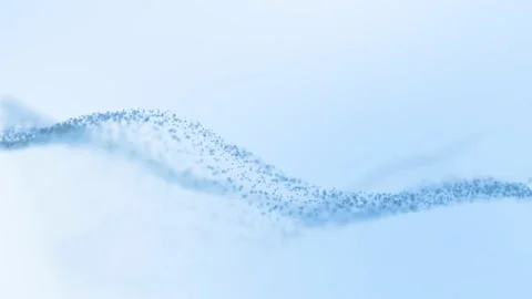 White blue copy space background with waving dots Stock Footage 228088953