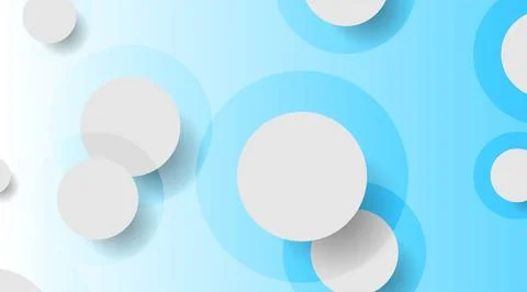 White blue glossy circles abstract minimal geometric background イラスト素材