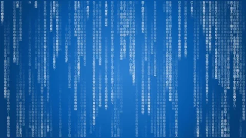 White on Blue Matrix Loop 库存影片 76990928