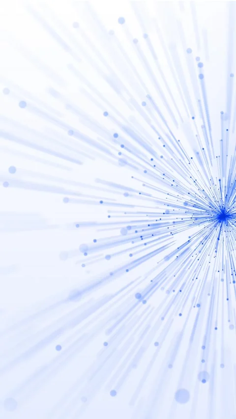 White blue particle burst background with radiant lines, soft dots, and clean co Stock Footage 340552467