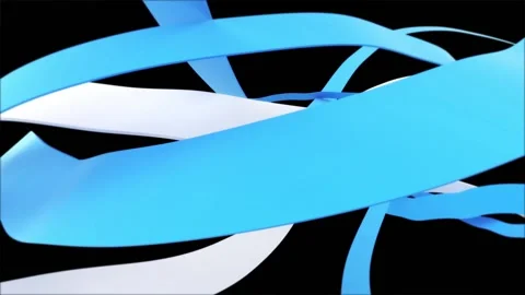 White Blue Ribbon 7 Stock Footage 236997168