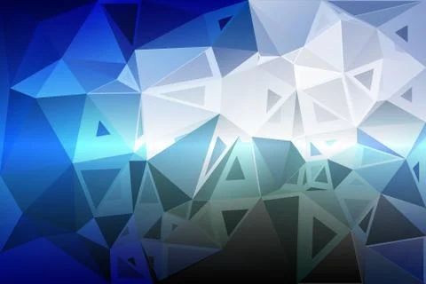 White blue shades random sizes low poly background Illustrazione stock