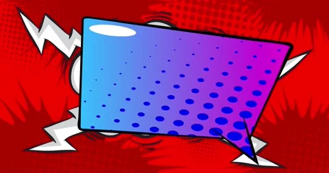 White, Blue speech Bubble on Red Backdrop Stock Footage 168303677