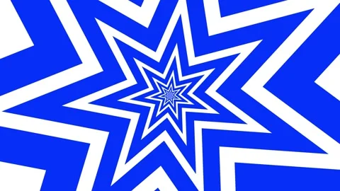 White blue star background, simple flat seamless loop, moving optical illusion Stock-Footage 310047236