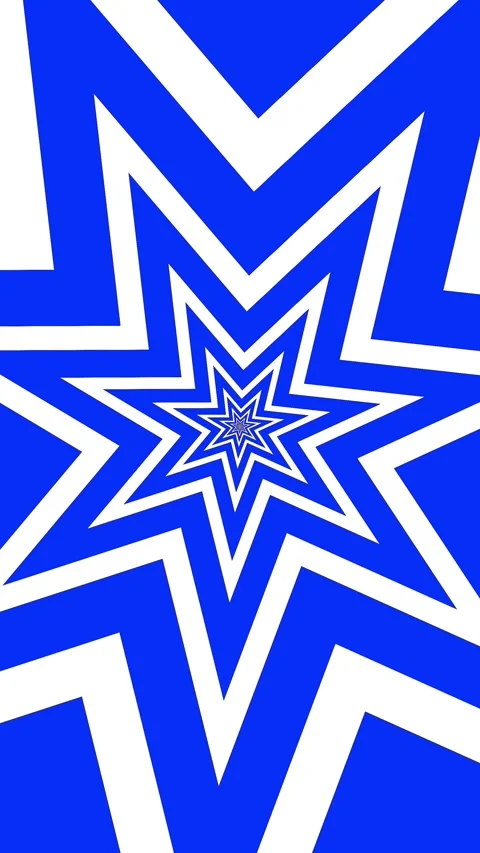 White blue star background, simple flat seamless loop, moving animation, optical Stock Footage 313087105