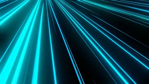 White blue vector and stripes moving fast over dark background Stock Footage 162077824