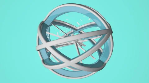 White blue watch with the wrong clock face rotates in a multidimensional spac 스톡 동영상 45866215