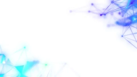 White blurred background with two multi-coloured network structures in the Stock Footage 240973391