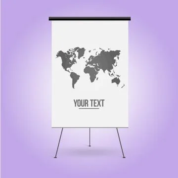 White Board, business presentation. Empty space for your text or advertising Stock Illustration