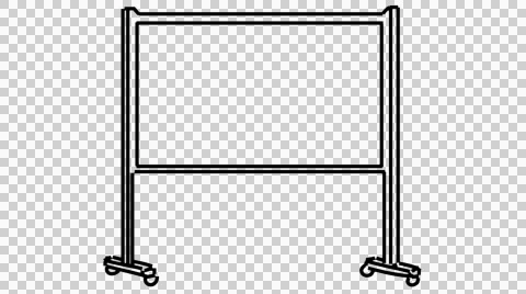 White board line drawing illustration animation with transparent background Stock Footage 43200399
