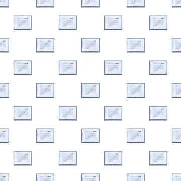 White board pattern showing digital presentation screens repeated Stock Illustration