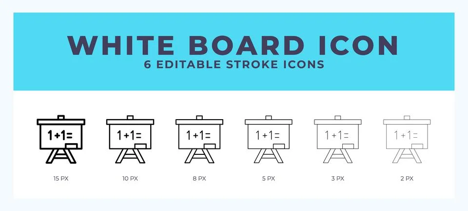 White board stroke icon for web. Mobile apps and ui. Stock Illustration