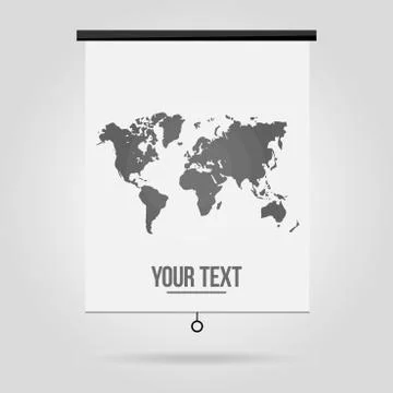 White board for the website vector illustration isolated on grey background Stock Illustration