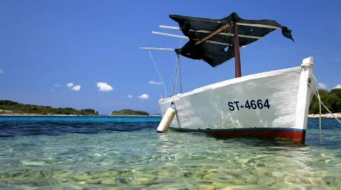 White boat Stock Footage 489320